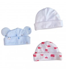Set x 3 gorros para bebé prematuro transporte