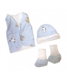 Set de UCI para bebe prematuro oso azul