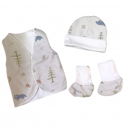 Set de UCi para bebe prematuro selva- gris