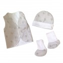 Set de UCI para bebe prematuro osito- Gris