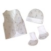 Set de UCI para bebe prematuro osito- Gris