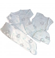 set para bebé prematuro- elefantes
