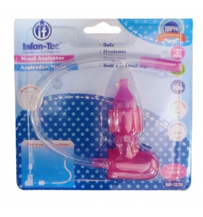 Aspirador nasal para bebé rosa