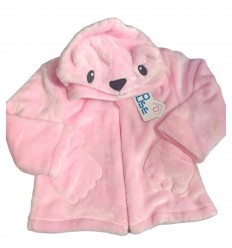 Chaqueta capota osita - rosada
