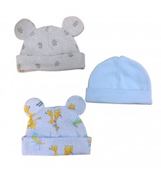 Set x 3 gorros para bebé prematuro