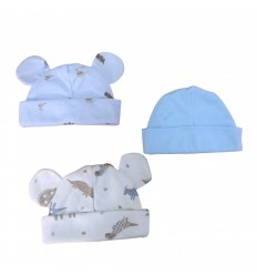 set x 3 gorros para prematuro