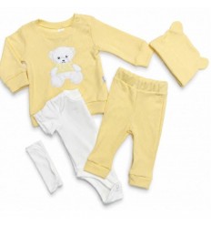 Conjunto Bebé oso - amarillo