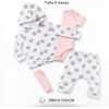 Conjunto capota osos- rosado