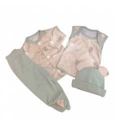 Conjunto prematuro 4 piezas - osos Beich x verde