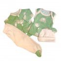 Conjunto para prematuro 4 piezas - verde oso