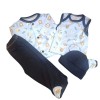 Conjunto para prematuro 4 piezas animalitos-azul