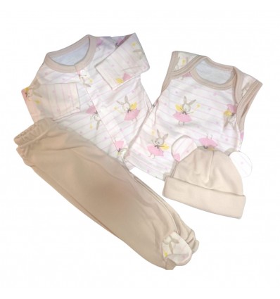 Conjunto para prematuro Coneja-rosa