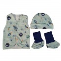 Set de ropa Uci para bebe prematuro. planetas