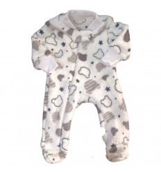 Pijama oso en fleece gris - talla 00