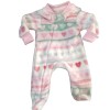 Pijama Corazón en fleece rosa - Talla 00