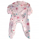 Pijama Corazón en fleece rosa - talla 00
