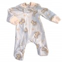 Pijama para bebé prematuro oso Gris