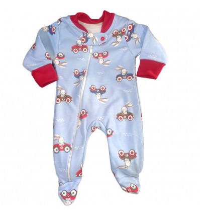 Pijama para bebé prematuro conejo azul
