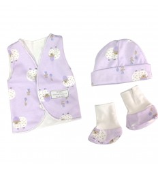 Set de UCi para bebé prematuro ovejas lila