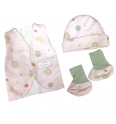 Set de UCi para bebé prematuro animalitos rosado