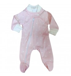 Pijama para bebé prematuro corazón rosado