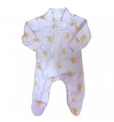 Pijama para bebé prematuro oso lila