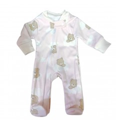 Pijama oso en algodón rosada - talla 00