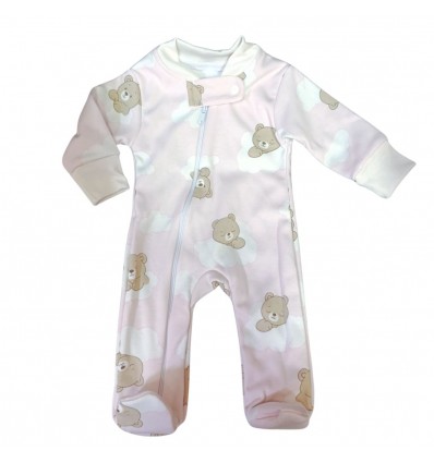 Pijama oso en algodón rosada - talla 00
