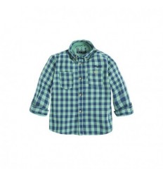 camisa para niño - cuadros verde