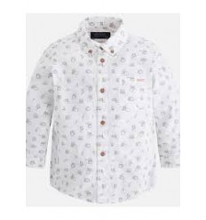 camisa para niño - blanca estampada