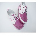 Mocasin fucsia-blanco (caminadores, no tuerce)