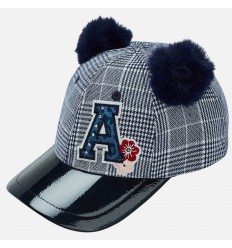 Gorra azul a cuadros