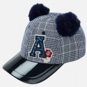 Gorra azul a cuadros