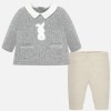 Conjunto para bebe overol y chaqueta