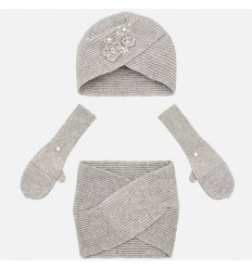 Conjunto para niño gorro y bufanda a rayas