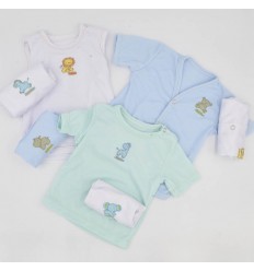 conjunto para bebe set por dos azul básico