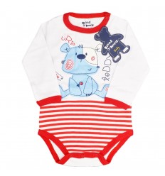 Body manga larga rojo-KidHouse