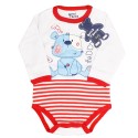 Body manga larga rojo-KidHouse