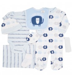 Conjunto 8 piezas para bebé niño-azul