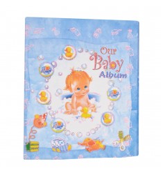 Diario para bebé con album-azul