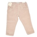 Pantalon para bebé niña en pana-beige