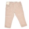 Pantalon para bebé niña en pana-beige