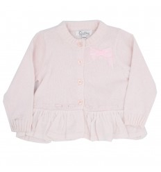 Saco en hilo para bebé niña-rosado