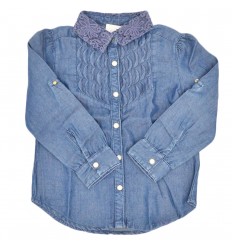 Camisa de jean para niña-azul