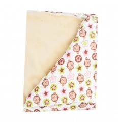 Cobertor estampado de mico-beige