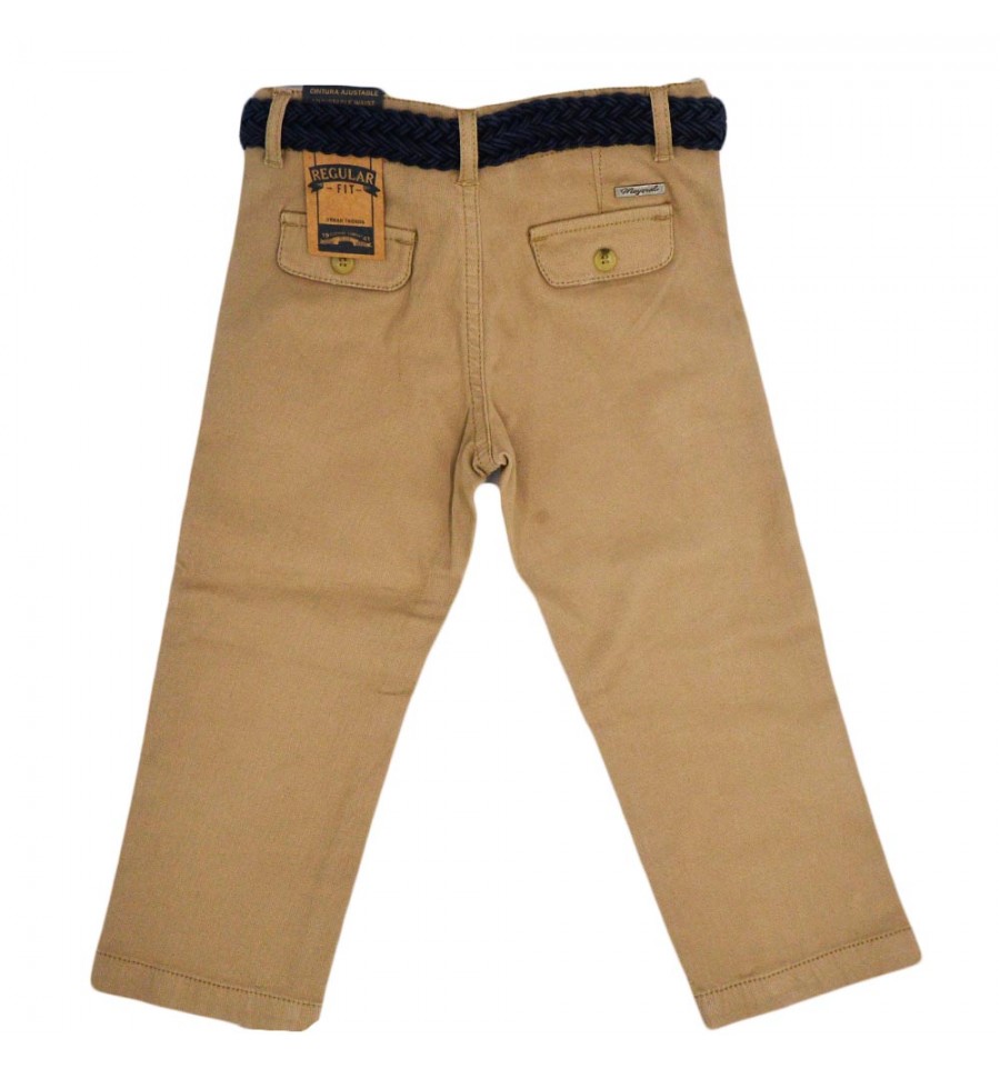 Pantalon en dril para niño-cafe claro-KidHouse