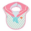 Babero estampado para bebé niña-rosa