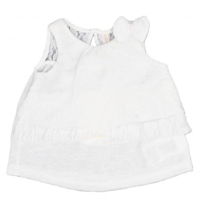 Camisa esqueleto para bebé niña-blanca
