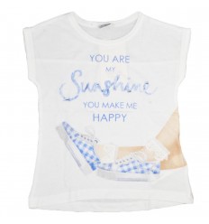 Camiseta mayoral para niña-blanca