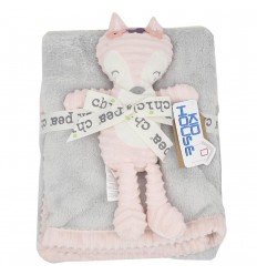Cobertor con muñeco de apego-niña